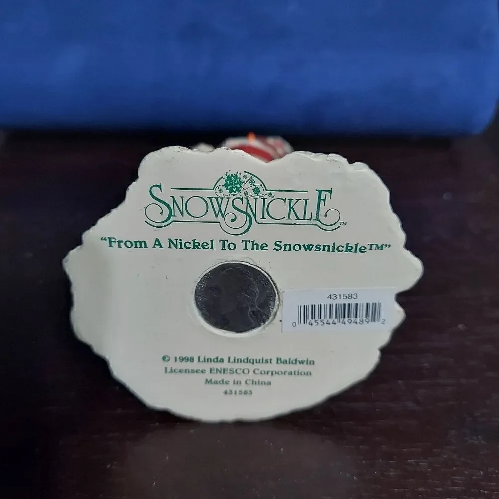 From a Nickel to the Snowsnickle Figurine garden Snowman Enesco 1998 Rare